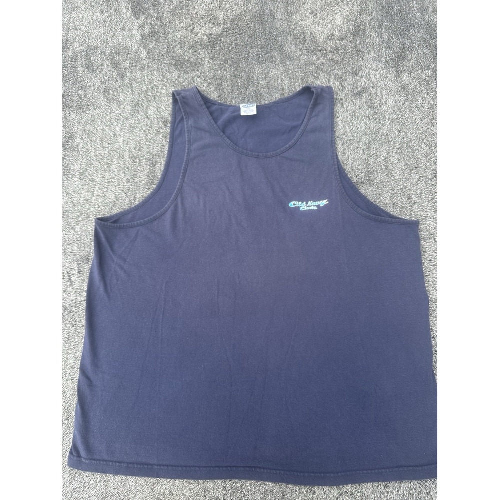 Vintage Old Navy Surf Tank Top XXL Made Mexico Faded Navy Y2K Beach Surfboard